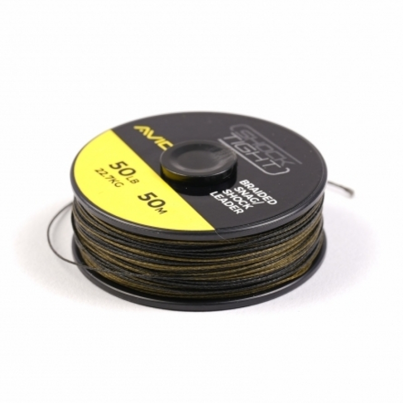 Avid Carp Shock Tight Braided Snag Leader 50lbs